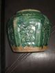 Late 19thc Deep Green Hexagon Shaped Pot Vases photo 8