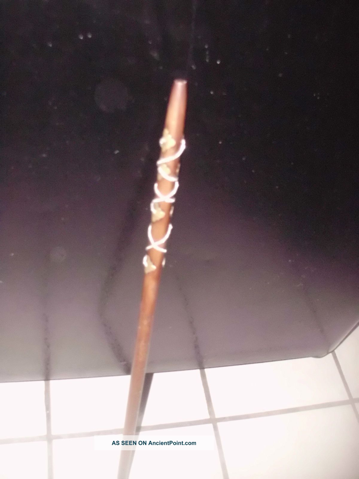 Asian Sterling Silver And Rose Wood Ornate Swagger Stick Rare Other photo
