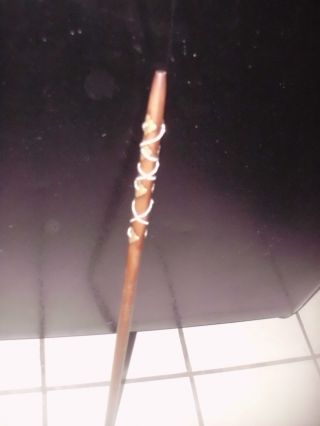 Asian Sterling Silver And Rose Wood Ornate Swagger Stick Rare photo