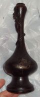 Very Old 8 Inch Chinese China Dragon Ming Style Patined Bronze Vase Vases photo 1