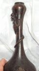 Very Old 8 Inch Chinese China Dragon Ming Style Patined Bronze Vase Vases photo 4