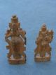 Two Carved Wood Hindu Gods Shiva And Parvati,  India Folk Art 19th - Early 20thc. India photo 2