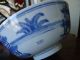 18thc Nanking Qianlong Blue & White Pagoda Large Bowl / Punch Bowl Bowls photo 3