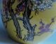 China Yellow Glaze Famille Rose Plum Blossom Magpie Celestial Sphere Vases Vases photo 3