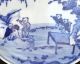 100 Years Old Antique Japanese Kutani Blue & White Porcelain Plate Plates photo 1