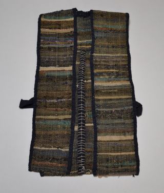 Japanese Meiji Antique Sakiori Cotton Indigo Vest 102207 photo