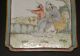 Fine Antique Chinese Famille Verte Enameled Porcelain Tray Plate Figural Signed Other photo 2