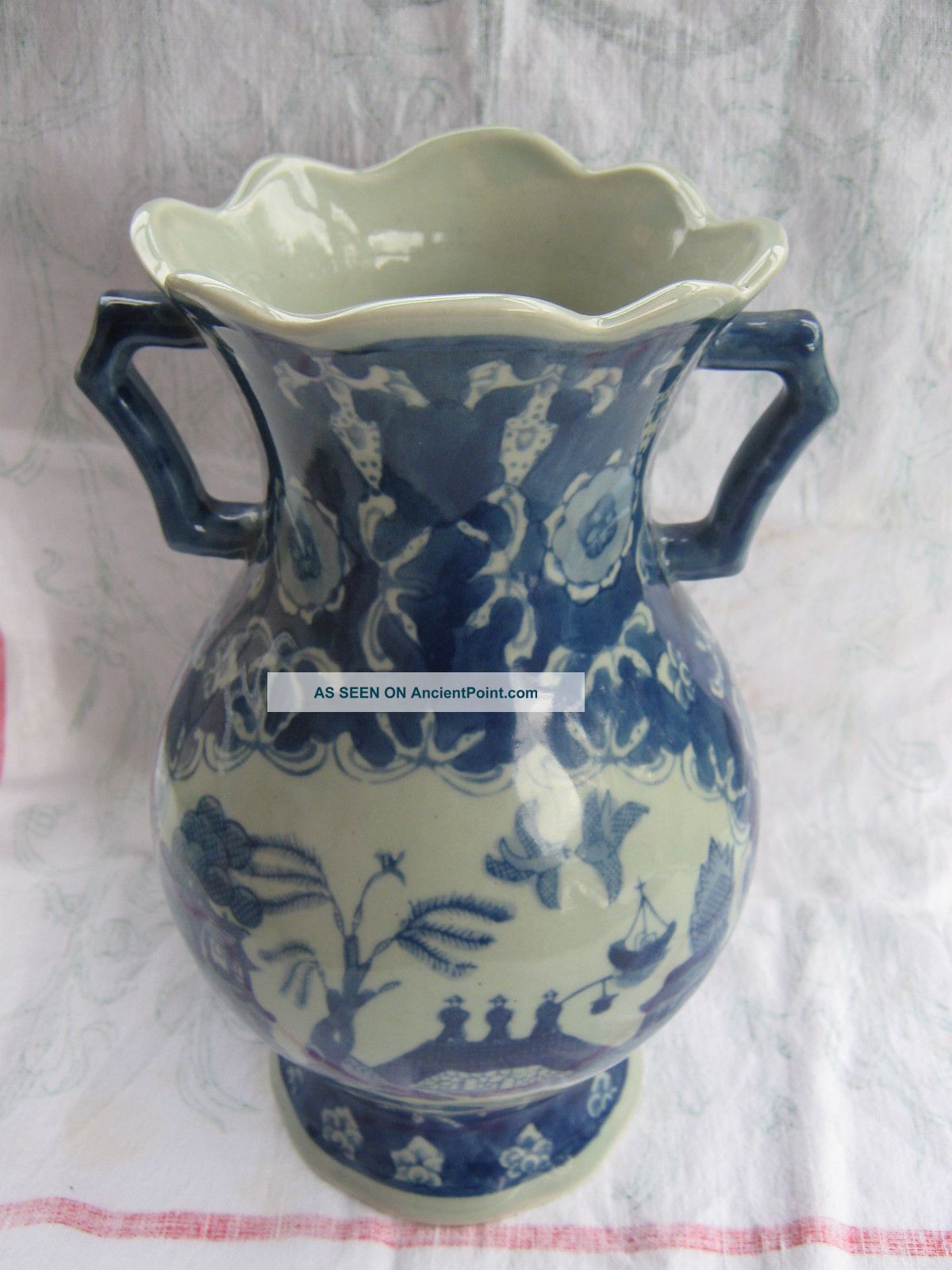 Chinese 2 Handled Vase. .  Signed To Base. . .  Possibly Antique? Vases photo