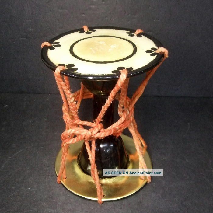 F697: Real Japanese Lacquer Ware Cultural Hard Drum Tsuzumi Other photo