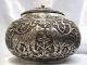 Antique Solid Silver Persian/indian Lidded Round Box Middle East photo 4
