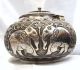 Antique Solid Silver Persian/indian Lidded Round Box Middle East photo 5
