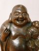 Antique Japanese 19th Century Bizen Buddha Hotei Figure Buddhas photo 4