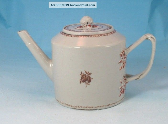 Antique 18thc.  Chinese Export Porcelain Tea Pot Circa 1790 Teapots photo