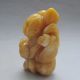 180g Fine Chinese Yellow Dragon Jade Carved China Doll Peach Statue Other photo 2