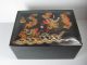 5 Vintage Chinese Black Laquered Stacking Dragon Boxes Boxes photo 2