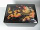 5 Vintage Chinese Black Laquered Stacking Dragon Boxes Boxes photo 4