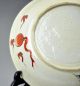 Vintage Chinese Famille Rose Large Plate Hand Printed Dragon On Both Side Plates photo 5