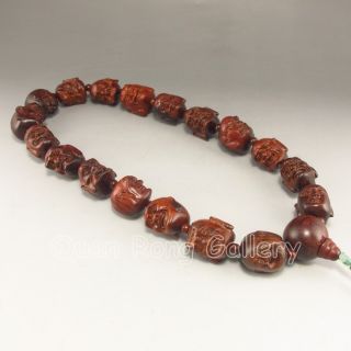 Chinese Hai Nan Huang Hua Li Hard Wood Necklace Buddhism Beads Nr photo