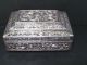Antique Chinese Export Silver Box W/great Dragon & Phoenix Detail.  Late 19th Cent Boxes photo 1