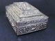 Antique Chinese Export Silver Box W/great Dragon & Phoenix Detail.  Late 19th Cent Boxes photo 6