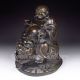 Chinese Bronze Statue - Laughing Buddha & Toad Nr Buddha photo 3