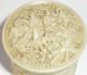 Antique Chinese Deep Carved Faux Ivory Lidded Box Figural 19th Century Export Boxes photo 1