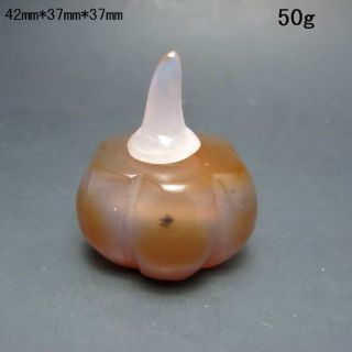 Chinese Pumpkin Shape Agate Hand - Carved Snuff Bottle Nr/xb2309 photo