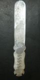 Antique Chinese Mother Of Pearl Letter Opener Deep Carved Figural 19th Century Other photo 8