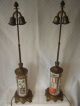 Pair Chinese Export Canton Porcelain Bronze Large Table Lamp Other photo 6
