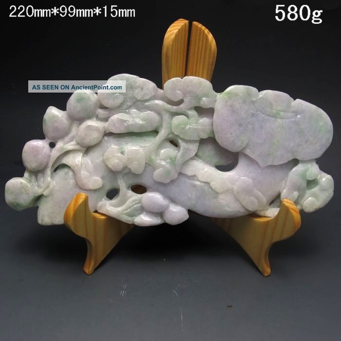 100% Natural Jadeite A Jade Hand - Carved Statues - - - - Lingzhi Nr/bg2332 Other photo