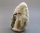 Chinese Hetian Jade Carved Pine Tree Old Man Statue Other photo 4