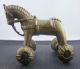 Rare Antique 19c.  Indian Cast Solid Brass Temple Toy Horse India photo 1