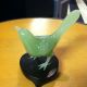 Green Jade Bird With Wooden Stand Other photo 1