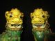 (2) Pr.  Antique Chinese Porcelain Sancai Foo Dog Figure Statue Foo Dogs photo 8