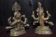 Very Old Gilt Shiva & Ganesh Statues India photo 3