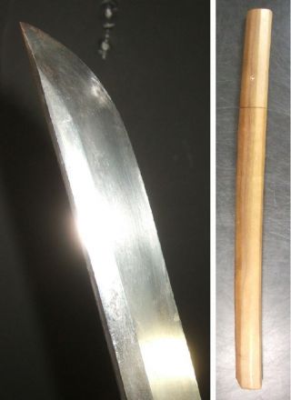 E265: Real Katana,  Japanese Samurai Middle Sword Wakizashi With Shirasaya photo