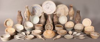 Antique Chinese Porcelain Collection From A Shipwreck (75 Pieces) photo