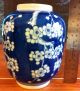 Large Antique Chinese Blue And White Vase Jar With Mark Bowls photo 3