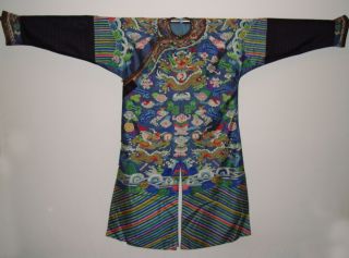 Old Chineseqing Dynasty Silk Kesi Dragon Robe photo