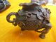 Bronze Incense Burner,  Three Boy Below,  Above Monsters And Toads Incense Burners photo 4