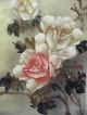 Vintage Chinese Scroll Hand Painted Flowers Signed With Box Oriental Paintings & Scrolls photo 2