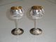 Pair Of 2 Antique Chinese Silver Dragon Cordial Goblets Rice Wine Stem Cups Glasses & Cups photo 3