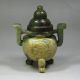 Old Chinese Hand Carved Natural Hetian Jade 3 Legs Incense Burner Other photo 3