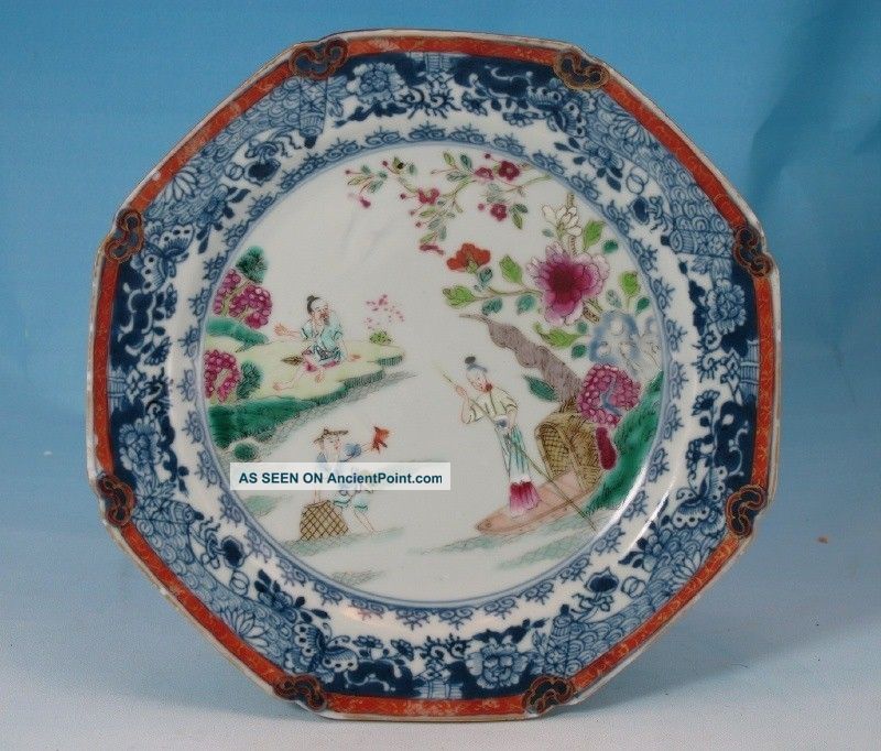 Antique 18th Century Mandarin Chinese Export Plate Circa 1790 Plates photo