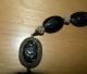1920s Chinese Carved Black Stone Necklace Signed Necklaces & Pendants photo 1