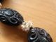 1920s Chinese Carved Black Stone Necklace Signed Necklaces & Pendants photo 2