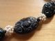 1920s Chinese Carved Black Stone Necklace Signed Necklaces & Pendants photo 4
