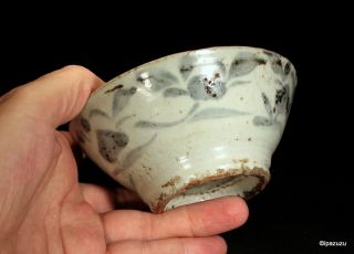 Antique Chinese Blue & White Bowl Ming Dynasty 1600s photo
