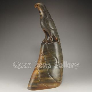 Chinese Ox Horn Statue - Eagle Nr photo