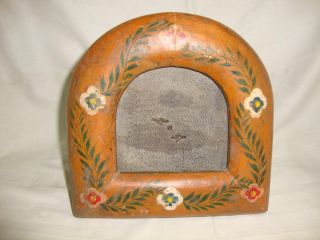 1940 ' S Vintage Old Rare Flower Painted Photo Frame photo